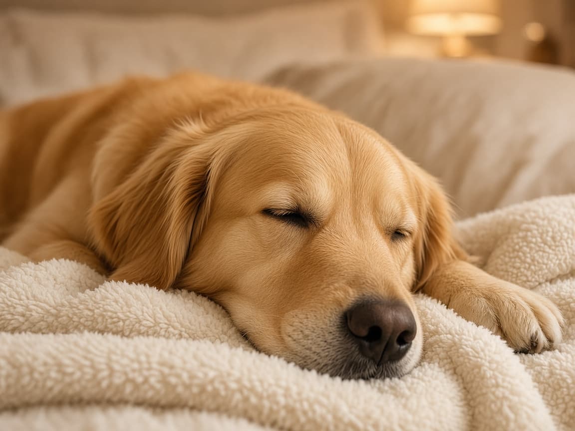 A peaceful companion animal resting at home